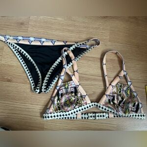 Victoria Secret Multicolor Geometric Bikini Set Size Med